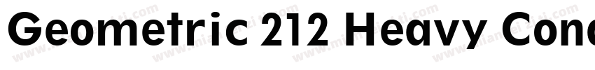 Geometric 212 Heavy Condensed字体转换